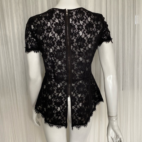 COPY - (2) BCBGMaxAZRIA “Evia” lace, peplum, unlined, short sleeves (1.) Med (2… - Picture 4 of 16